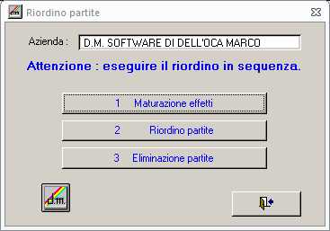 Riordino partite e maturazione effetti clienti